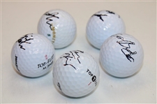 Xiong, Salinda, Barber, Gordon & Yuan Signed Golf Balls JSA ALOA