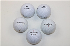 Xiong, Salinda, Barber, Gordon & Yuan Signed Golf Balls JSA ALOA