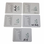 Player, Wall, Faldo, Coody & Goalby Signed Augusta National GC Scorecards JSA ALOA