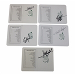 Langer, Couples, Olazabal (x2) & Stadler Signed Augusta National GC Scorecards JSA ALOA