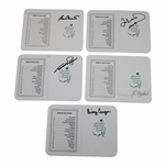 Crenshaw, Langer, Casper, Olazabal & Woosnam Signed Augusta National GC Scorecards JSA ALOA