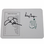 Jack Nicklaus & Billy Casper Signed Augusta National GC Scorecard JSA ALOA
