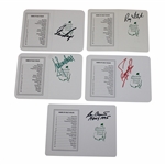 Zoeller, Floyd, Immelman, Player & Crenshaw Signed Augusta National GC Scorecards JSA ALOA