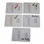 Zoeller, Woosnam, Goalby, Casper & Player Signed Augusta National GC Scorecards JSA ALOA