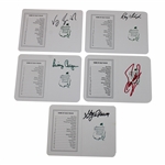 Brewer, Floyd, Casper, Singh & Zoeller Signed Augusta National GC Scorecards JSA ALOA
