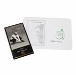 Art Wall Signed Augusta National GC Scorecard & Champions of Golf Masters Collection Card JSA ALOA