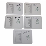 Aaron, Brewer, Burke, Coody & Ford Signed Augusta National GC Scorecards JSA ALOA