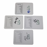 Burke, Couples, Ford & Stadler Signed Augusta National GC Scorecards JSA ALOA