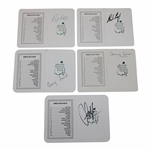 Aaron, Coody, Floyd, Ford & Lyle Signed Augusta National GC Scorecards JSA ALOA