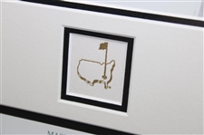 2005 Masters Tournament Masters Club Dinner Framed Photo Display