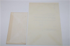 Arnold Palmer Signed Letter to Joe & Susan Panko w/Arnold Palmer Letterhead & Envelope JSA ALOA