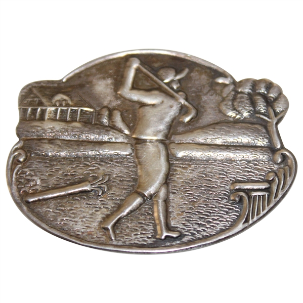 Sterling Silver Post Swing Golfer Pin