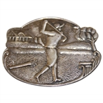 Sterling Silver Post Swing Golfer Pin