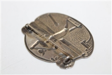 Sterling Silver Post Swing Golfer Pin