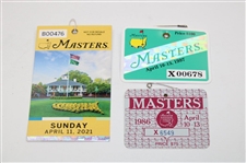 1967-2024 Masters Series Badges & Tickets - Includes 1986, 1997 & 2021