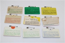1967-2024 Masters Series Badges & Tickets - Includes 1986, 1997 & 2021