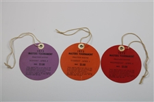 1973 Masters Tournament Monday, Tuesday & Wednesday Practice Rd Tickets - Tommy Aaron Winner