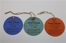 1975 Masters Tournament Monday, Tuesday & Wednesday Practice Rd Tickets - Jack Nicklaus Winner