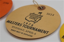 1976 Masters Tournament Monday, Tuesday & Wednesday Practice Rd Tickets - Ray Floyd Winner