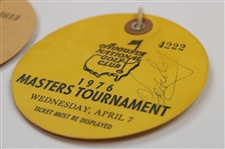1976 Masters Tournament Monday, Tuesday & Wednesday Practice Rd Tickets - Ray Floyd Winner