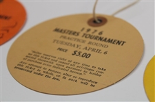 1976 Masters Tournament Monday, Tuesday & Wednesday Practice Rd Tickets - Ray Floyd Winner