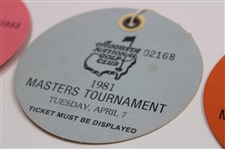 1981 Masters Tournament Monday, Tuesday & Wednesday Practice Rd Tickets - Tom Watson Winner
