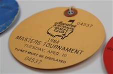 1984 Masters Tournament Monday, Tuesday & Wednesday Practice Rd Tickets - Ben Crenshaw Winner