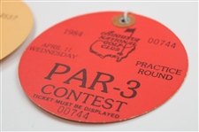 1984 Masters Tournament Monday, Tuesday & Wednesday Practice Rd Tickets - Ben Crenshaw Winner