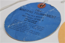 1984 Masters Tournament Monday, Tuesday & Wednesday Practice Rd Tickets - Ben Crenshaw Winner
