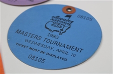 1985 Masters Tournament Monday, Tuesday & Wednesday(x2) Practice Rd Tickets - Bernhard Langer Winner