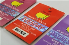 1996 Masters Tournament Monday, Tuesday & Wednesday Practice Rd Tickets - Nick Faldo Winner