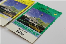 1998 Masters Tournament Monday, Tuesday & Wednesday Practice Rd Tickets - Mark OMeara Winner
