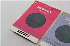 2000 Masters Tournament Monday, Tuesday & Wednesday Practice Rd Tickets - Vijay Singh Winner