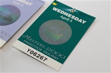 2000 Masters Tournament Monday, Tuesday & Wednesday Practice Rd Tickets - Vijay Singh Winner