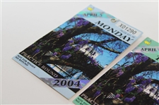 2004 Masters Tournament Monday, Tuesday & Wednesday Practice Rd Tickets - Phil Mickelson Winner