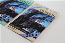 2004 Masters Tournament Monday, Tuesday & Wednesday Practice Rd Tickets - Phil Mickelson Winner