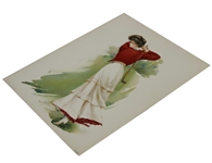 Early Coloured Lady Golfer Print