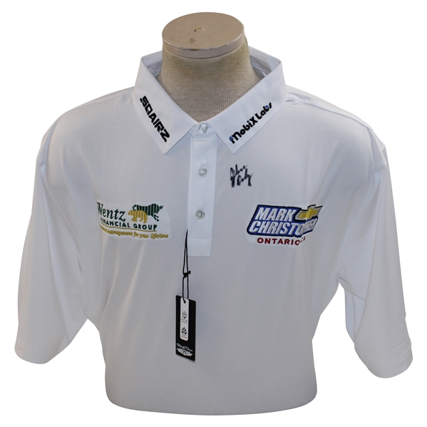 John Daly Signed Personal Straight Down White Performance 3XL Shirt w/Sponsors JSA ALOA