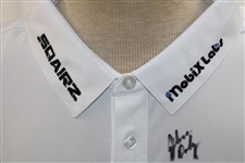 John Daly Signed Personal Straight Down White Performance 3XL Shirt w/Sponsors JSA ALOA