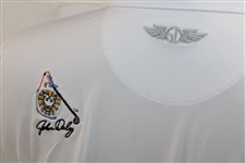 John Daly Signed Personal Straight Down White Performance 3XL Shirt w/Sponsors JSA ALOA