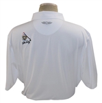 John Daly Signed Personal Straight Down White Performance 3XL Shirt w/Sponsors JSA ALOA