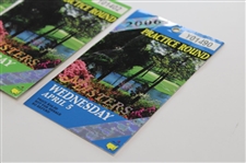 2006 Masters Tournament Monday, Tuesday & Wednesday Practice Rd Tickets - Phil Mickelson Winner