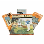 Four (4) Vintage Golf Brochures - Three 'Tropical Trips' & One 'In The Carolinas'