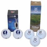 Five (5) St. Andrews Logo Titleist & Wilson Golf Balls In Original Boxes