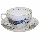 Royal Worcester Fine Bone China Golf Themed Tea Cup Set