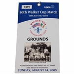 2005 Walker Cup At Chicago Golf Club Sunday Grounds Ticket