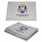 Five (5) 2014 Ryder Cup at Gleneagles Scotland White Embroidered Flags
