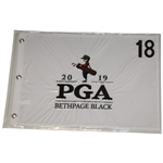 Ten (10) 2019 PGA Championship at Bethpage Black White Embroidered Flags - Brooks Koepka Winner