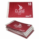 Twenty (20) 2015 US Open Championship at Chambers Bay Red Screen Flags - Jordan Spieth Winner