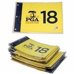 Twenty (20) 2020 PGA Championship at Harding Park Yellow Screen Flags - Collin Morikawa Winner